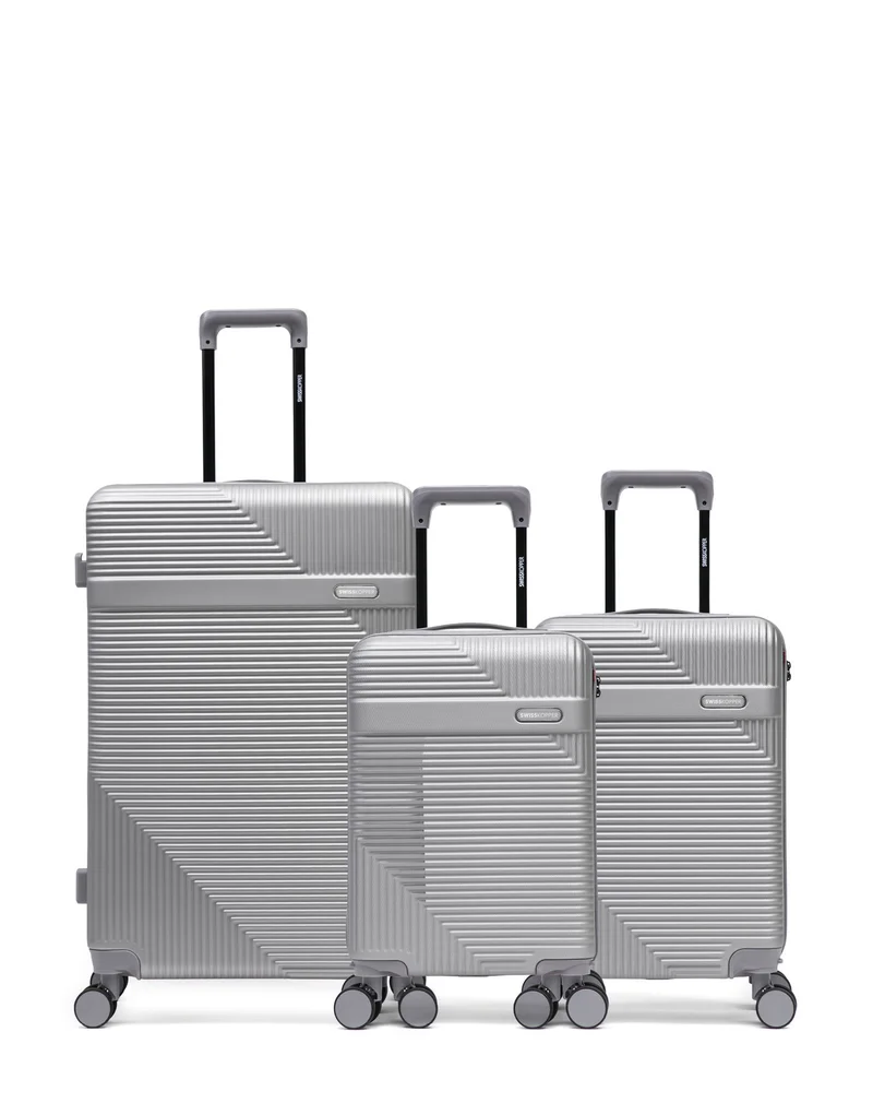 Lot de 3 Valises Rigides Grand Format, Cabine et Cabine XS WOHLEN