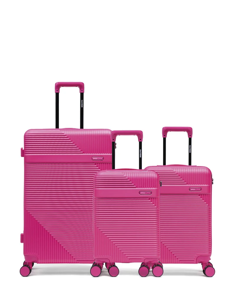 Lot de 3 Valises Rigides Grand Format, Cabine et Cabine XS WOHLEN