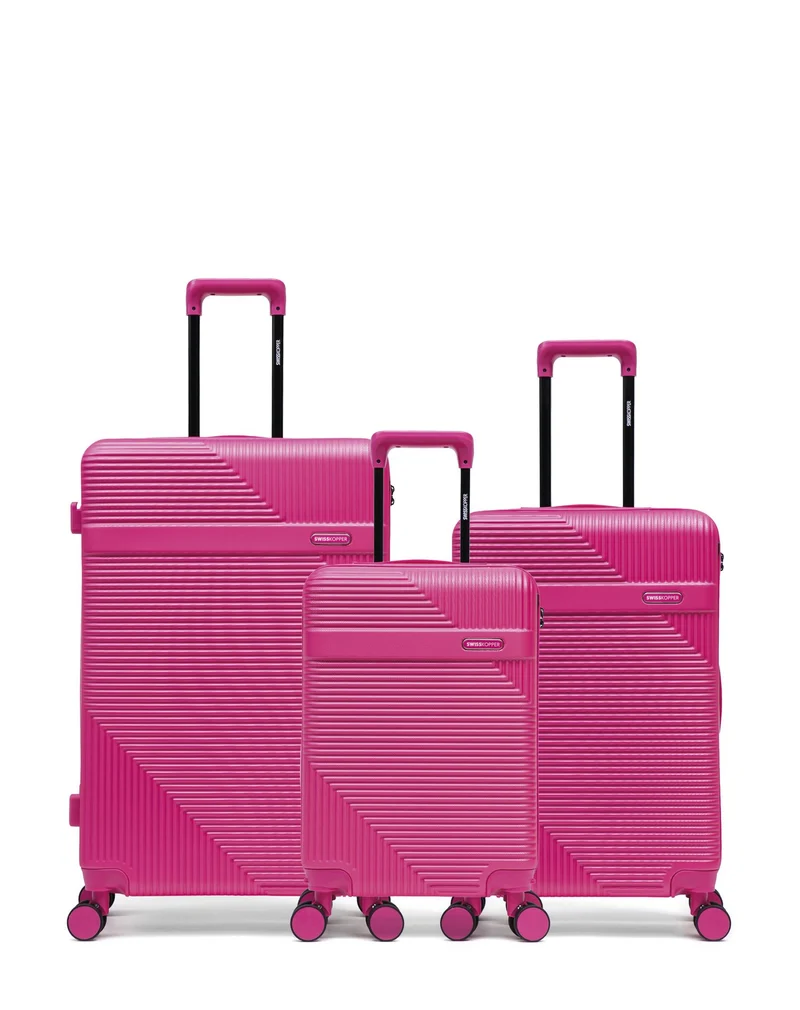 Lot de 3 Valises Rigides Grand Format, Taille Moyenne et Cabine WOHLEN