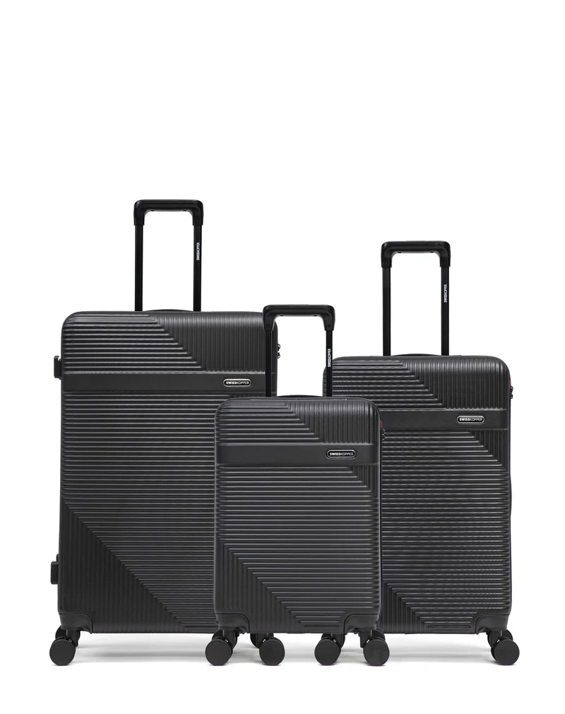 Lot de 3 Valises Rigides Grand Format, Taille Moyenne et Cabine WOHLEN
