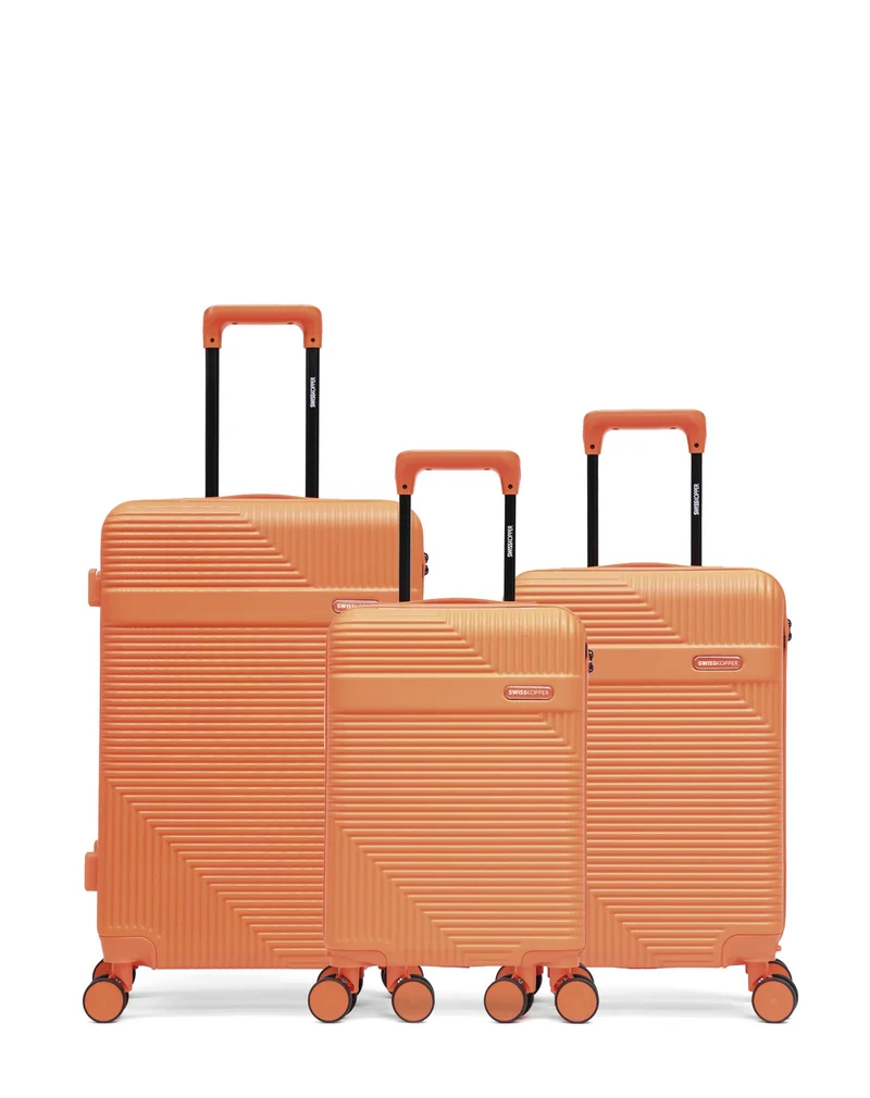 Lot de 3 Valises Rigides Taille Moyenne, Cabine et Cabine XS WOHLEN