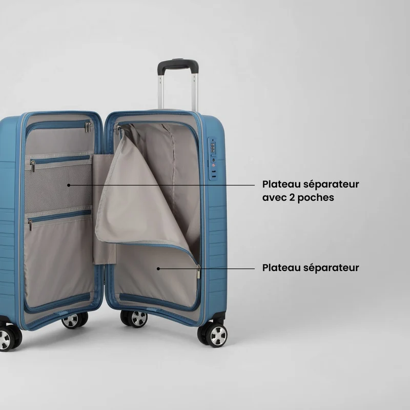 Valise cabine 55x38 cm - Aven Jump | Coque résistante