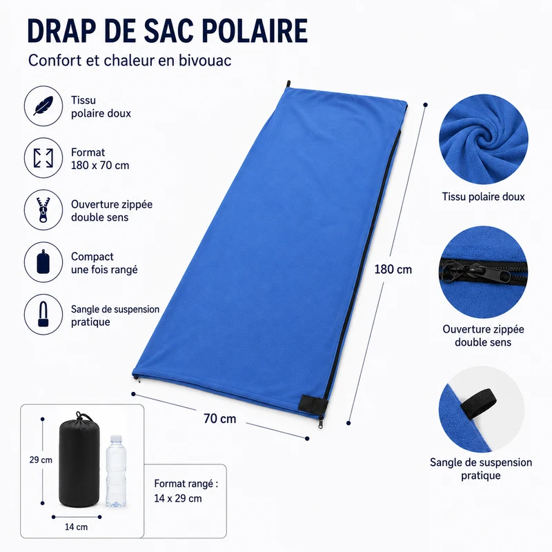 Drap thermique sac de couchage trekking