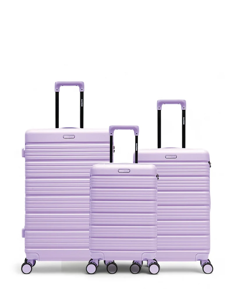 Lot de 3 Valises Rigides Grand Format, Taille Moyenne et Cabine LUGANO