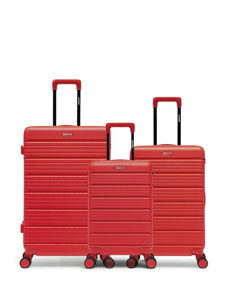 Lot de 3 Valises Rigides Grand Format, Taille Moyenne et Cabine LUGANO