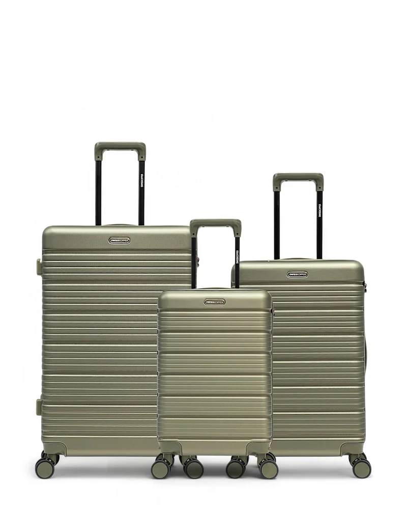 Lot de 3 Valises Rigides Grand Format, Taille Moyenne et Cabine LUGANO