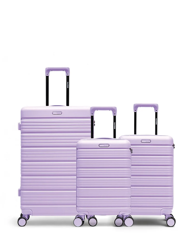 Lot de 3 Valises Rigides Grand Format, Cabine et Cabine XS LUGANO
