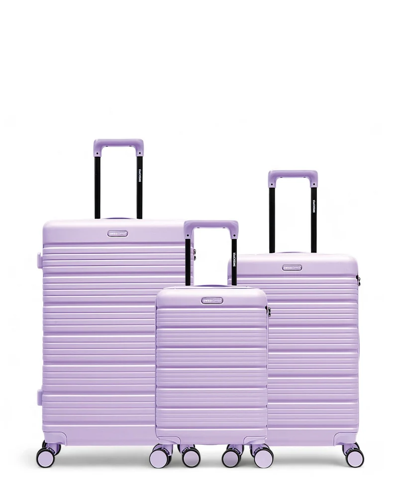 Lot de 3 Valises Rigides Grand Format, Taille Moyenne et Cabine XS LUGANO