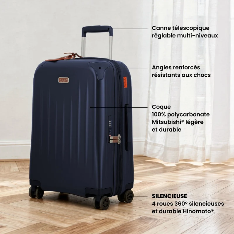 Valise Premium Cabine 55*35 cm - Uppsala Jump | Coque légère & durable
