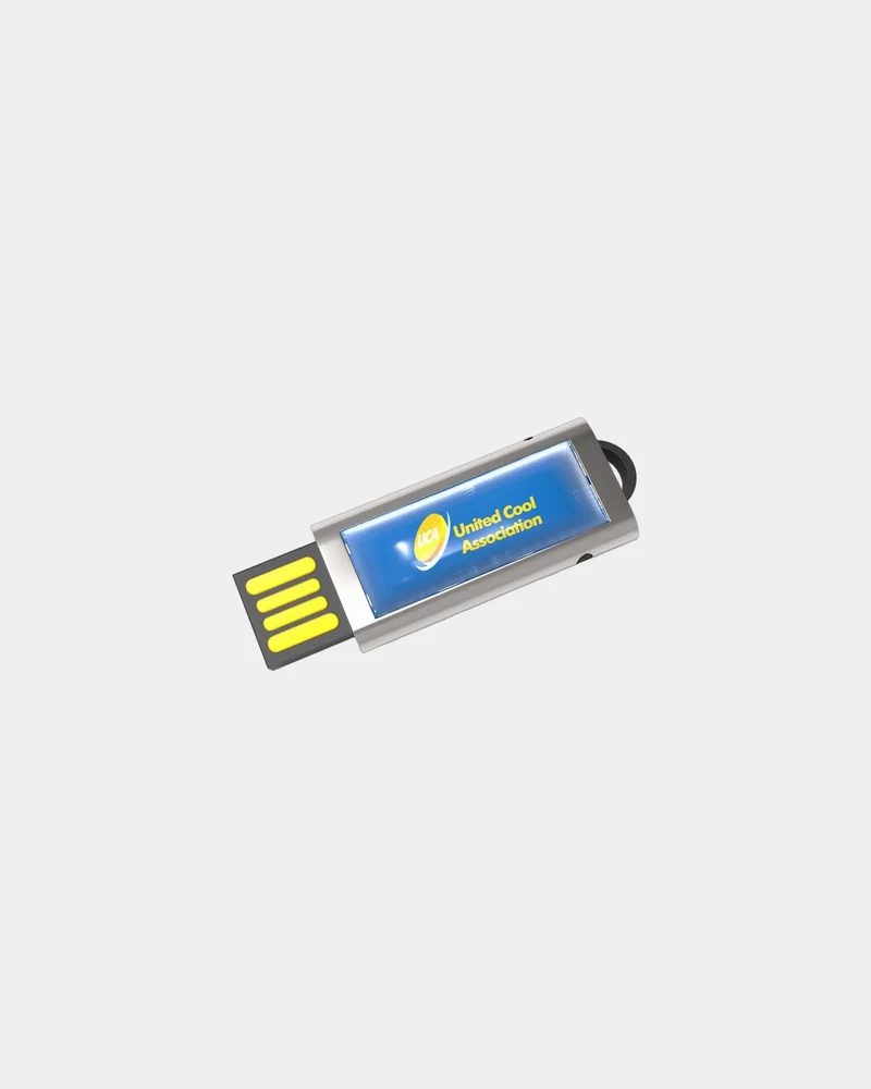 Clé USB métal chromé rétractable Slide à personnaliser