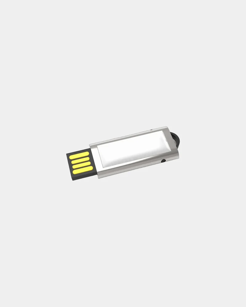 Clé USB métal chromé rétractable Slide à personnaliser