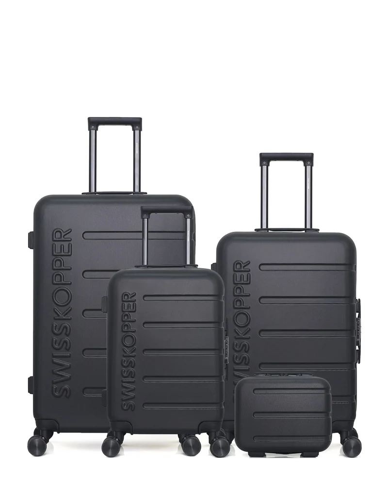 Lot de 4 Valises Rigides Grand Format, Taille Moyenne, Cabine et Vanity AIGLE