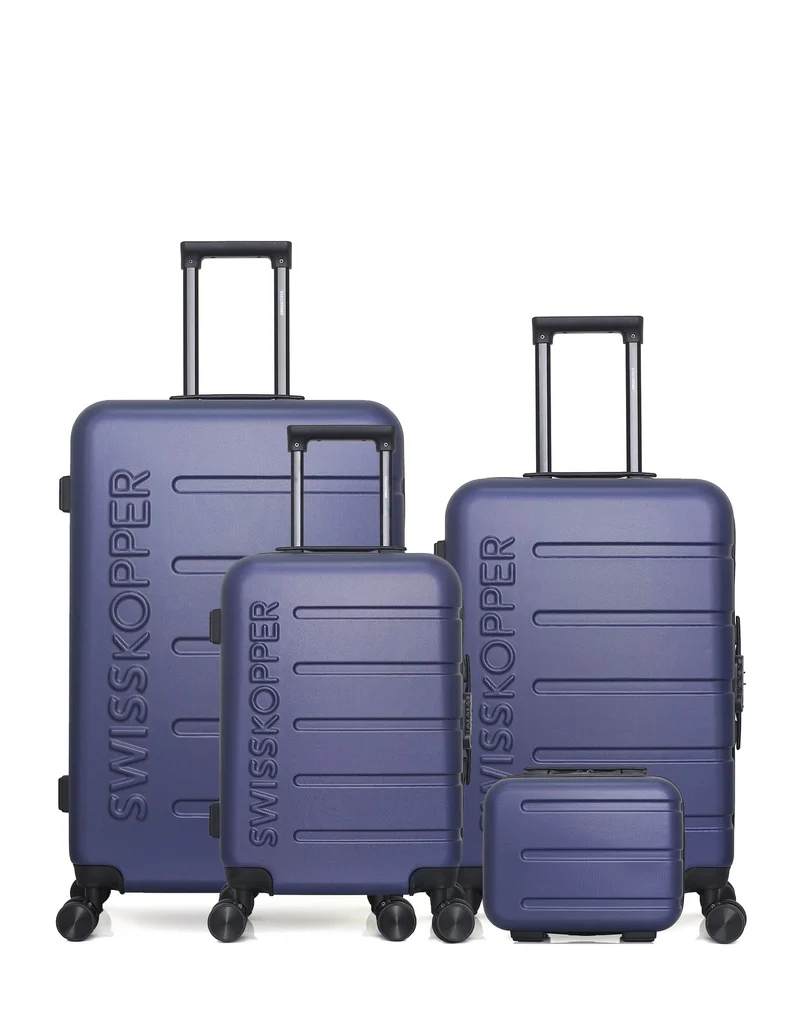 Lot de 4 Valises Rigides Grand Format, Taille Moyenne, Cabine et Vanity AIGLE