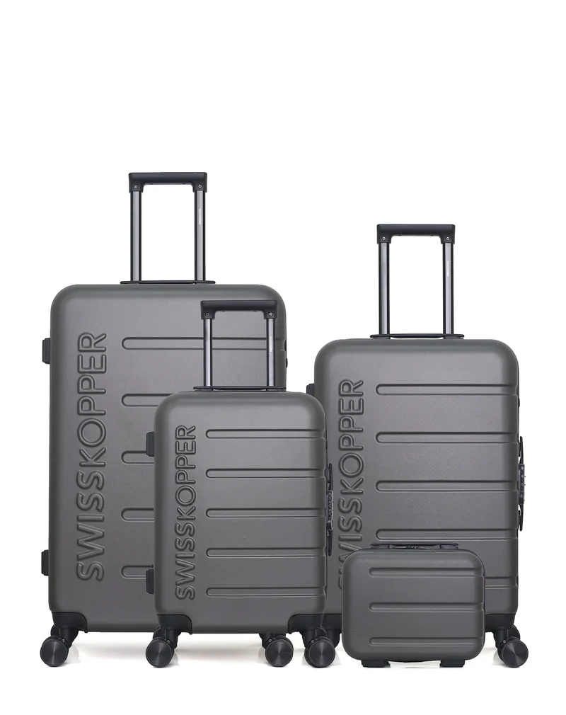 Lot de 4 Valises Rigides Grand Format, Taille Moyenne, Cabine et Vanity AIGLE