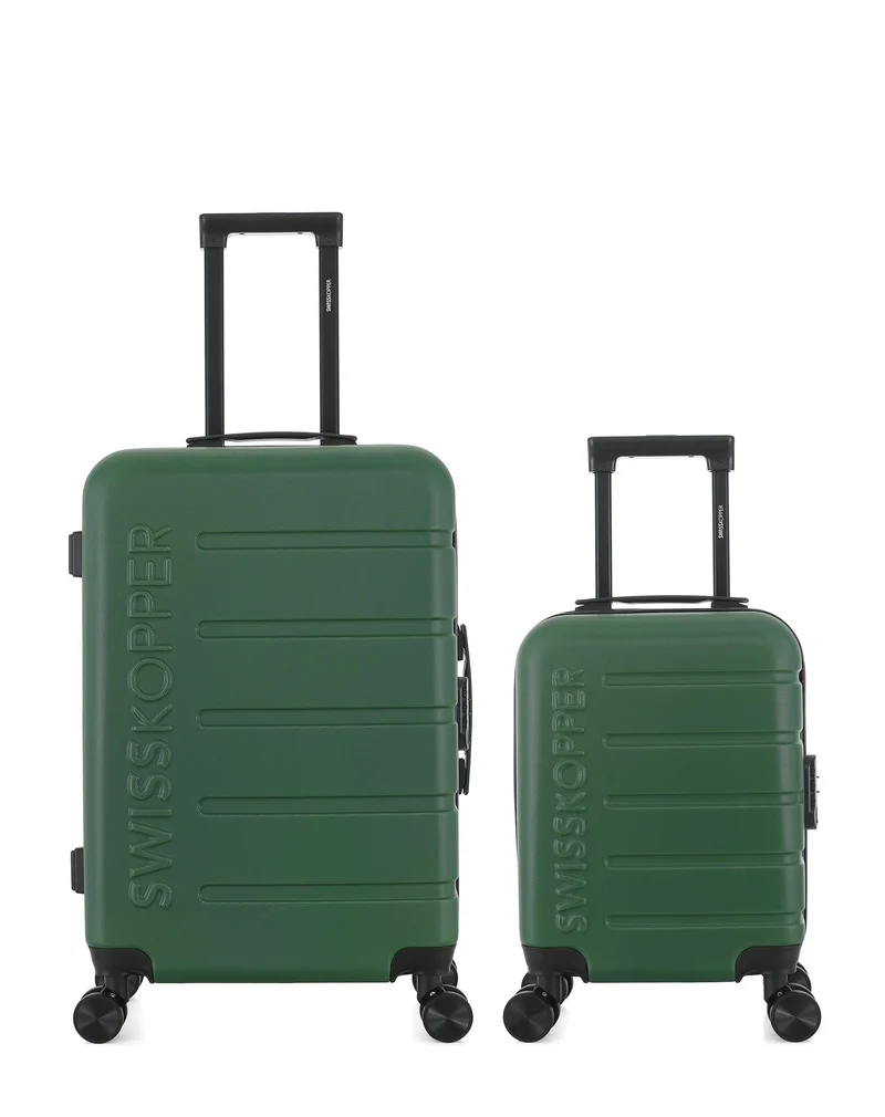 Lot de 2 Valises Rigides Taille Moyenne et Cabine XXS AIGLE