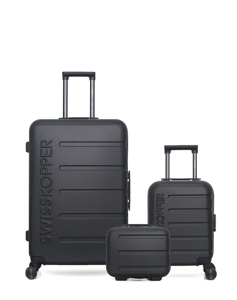Lot de 3 Valises Rigides Grand Format, Cabine XXS et Vanity AIGLE