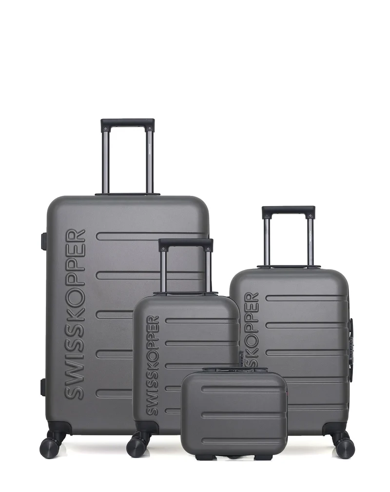 Lot de 4 Valises Rigides Grand Format, Cabine, Cabine XXS et Vanity AIGLE