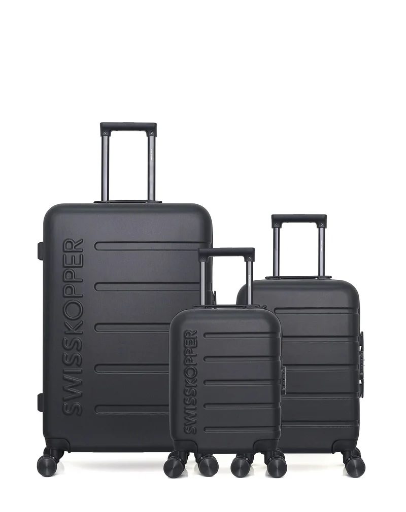 Lot de 3 Valises Rigides Grand Format, Cabine et Cabine XXS AIGLE