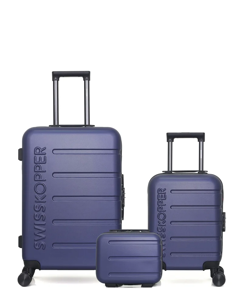 Lot de 3 Valises Rigides Taille Moyenne, Cabine XXS et Vanity AIGLE