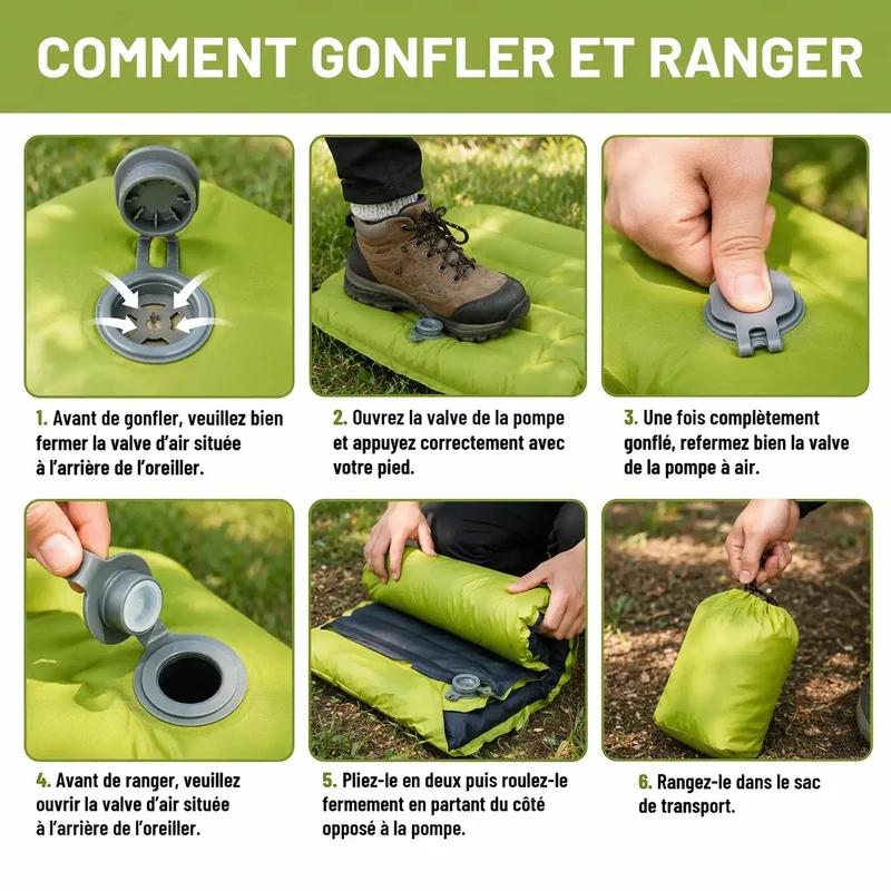 Matelas gonflable camping randonnée épais