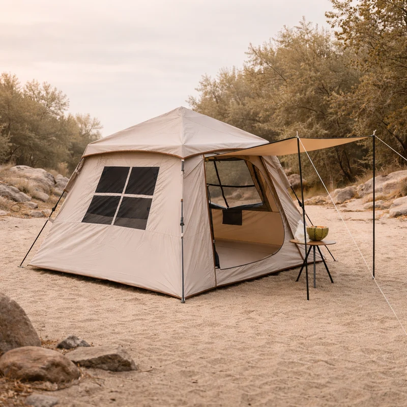 Tente camping randonnée automatique 3-4 personnes