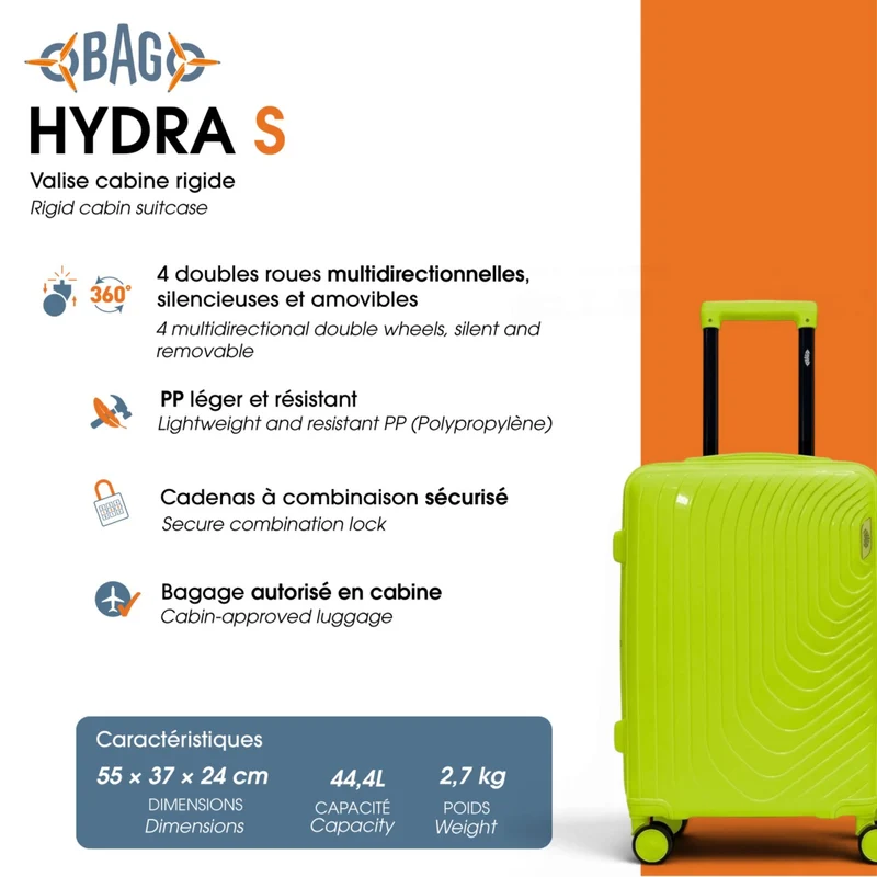 Valise Cabine Rigide HYDRA