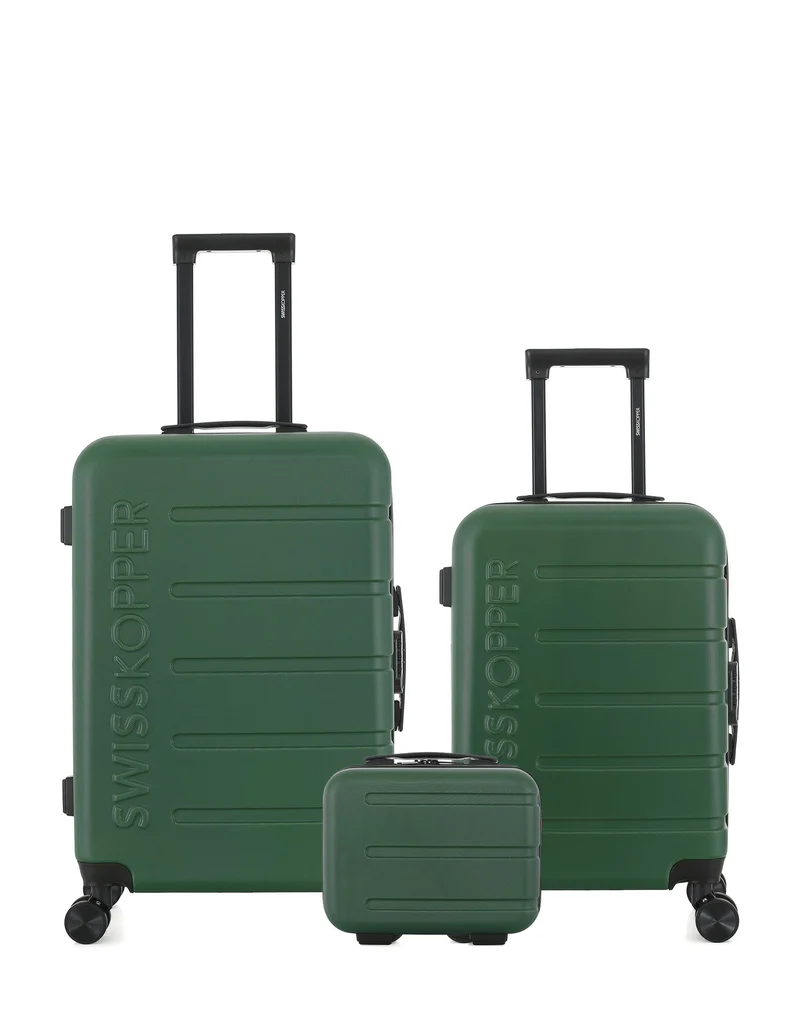 Lot de 3 Valises Rigides Taille Moyenne, Cabine et Vanity AIGLE