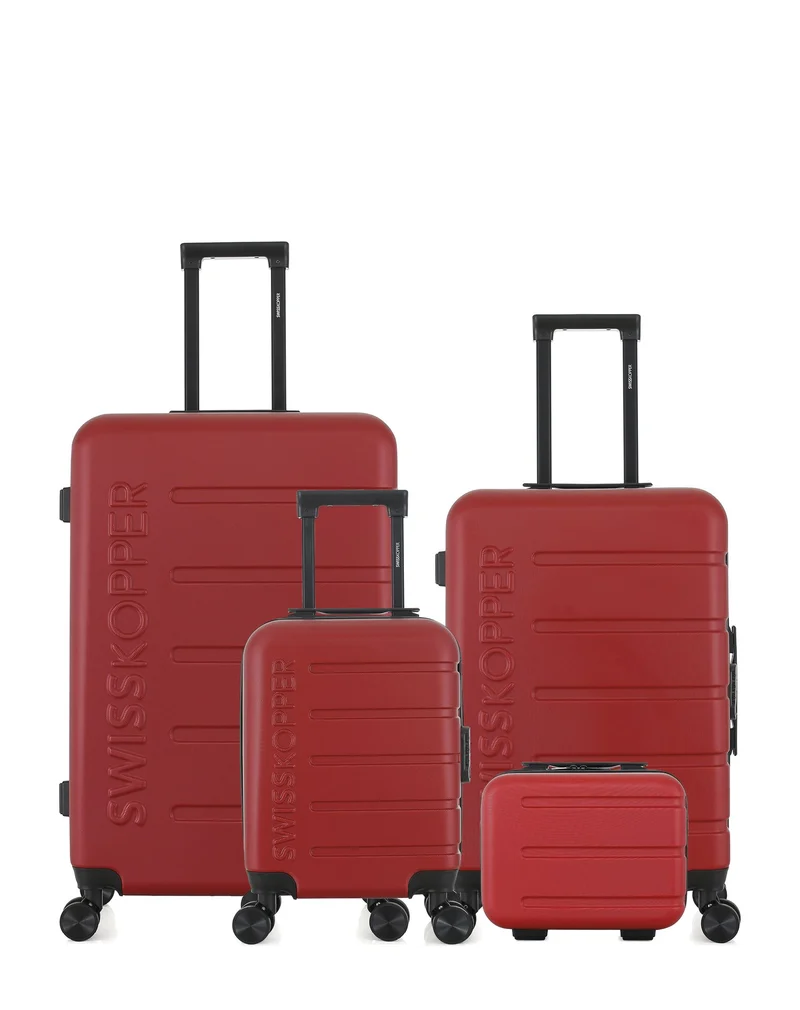 Lot de 4 Valises Rigides Grand Format, Taille Moyenne, Cabine XXS et Vanity Aigle