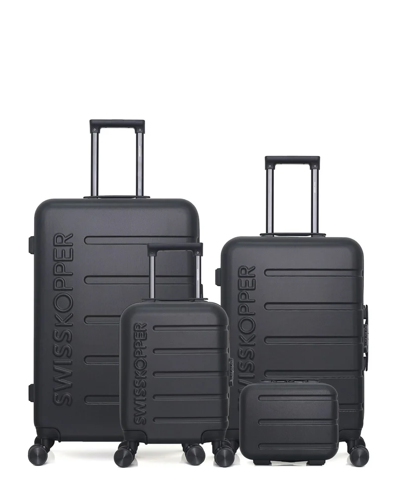 Lot de 4 Valises Rigides Grand Format, Taille Moyenne, Cabine XXS et Vanity Aigle