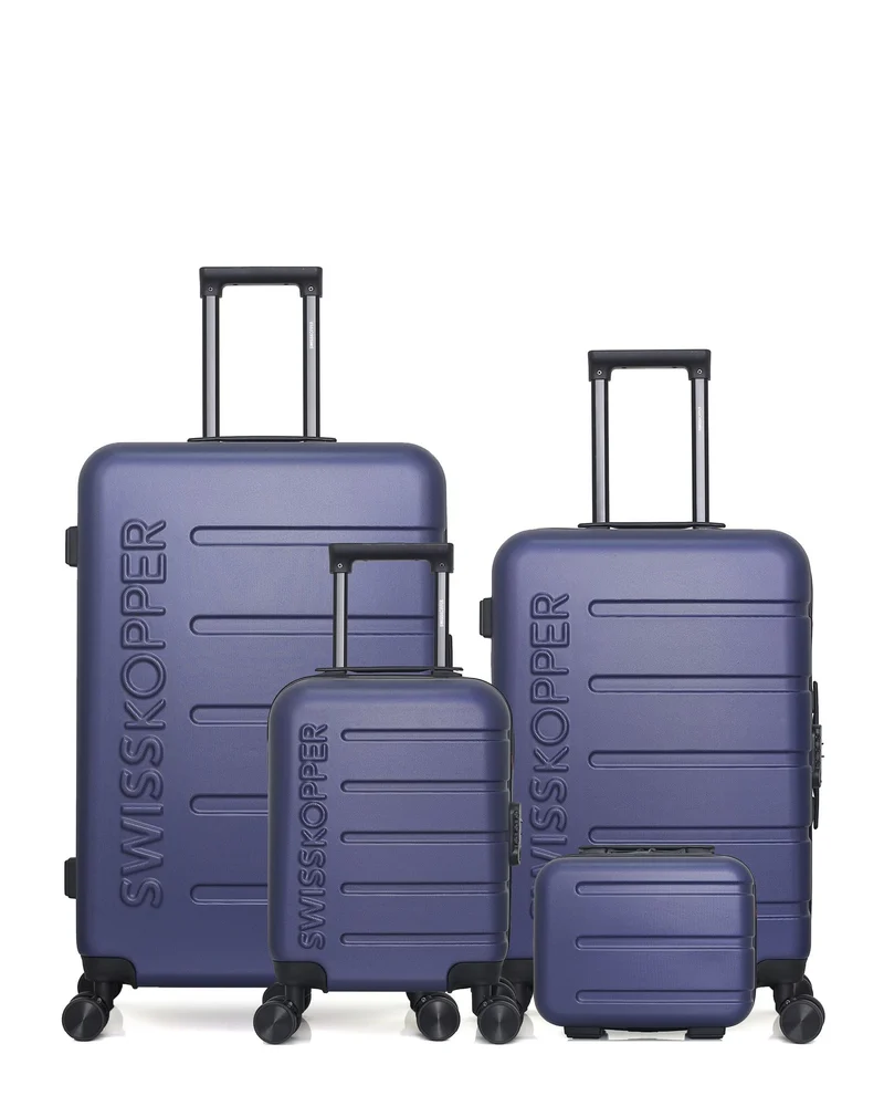Lot de 4 Valises Rigides Grand Format, Taille Moyenne, Cabine XXS et Vanity Aigle