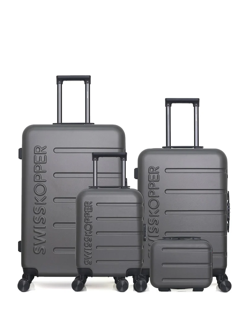 Lot de 4 Valises Rigides Grand Format, Taille Moyenne, Cabine XXS et Vanity Aigle