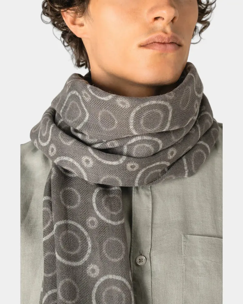 Chèche laine motifs cercles unisexe à personnaliser