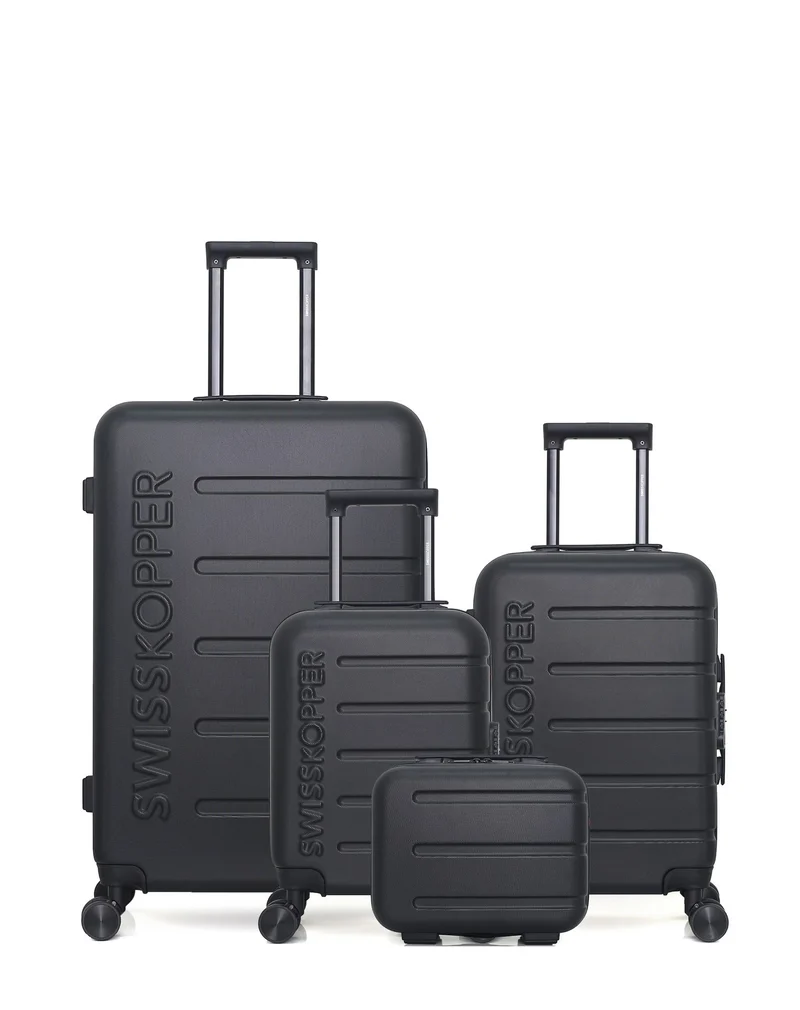 Lot de 4 Valises Rigides Grand Format, Cabine, Cabine XXS et Vanity AIGLE