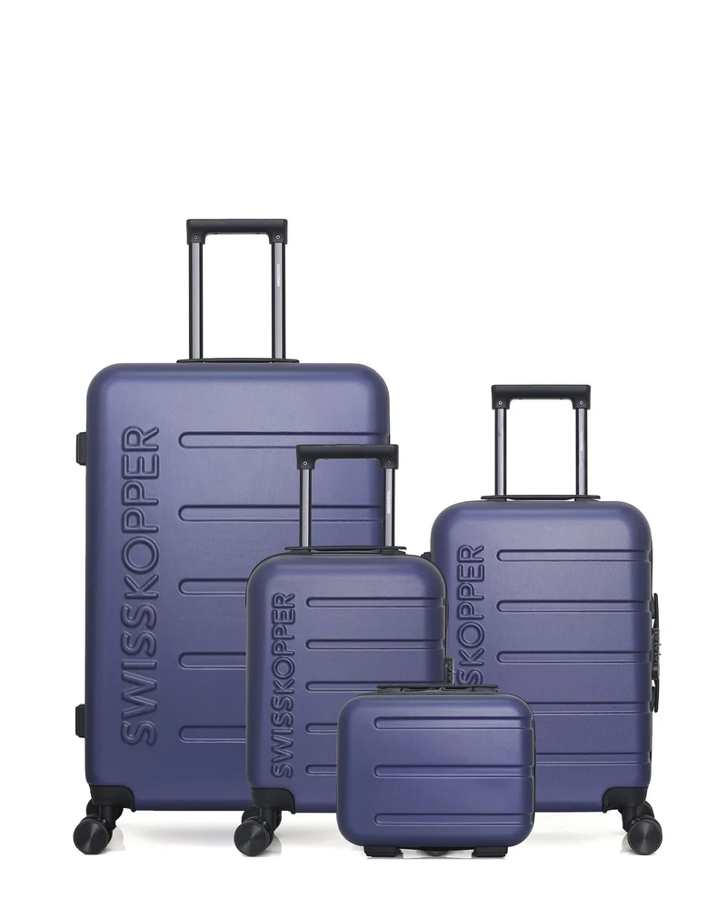 Lot de 4 Valises Rigides Grand Format, Cabine, Cabine XXS et Vanity AIGLE