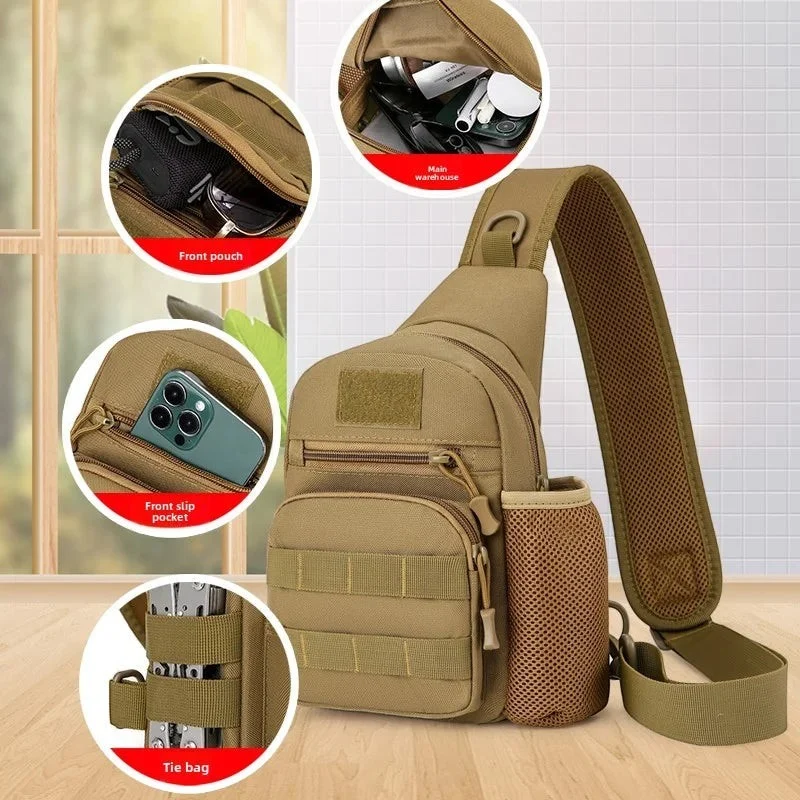 Sac bandoulière randonnée avec rangement bouteille