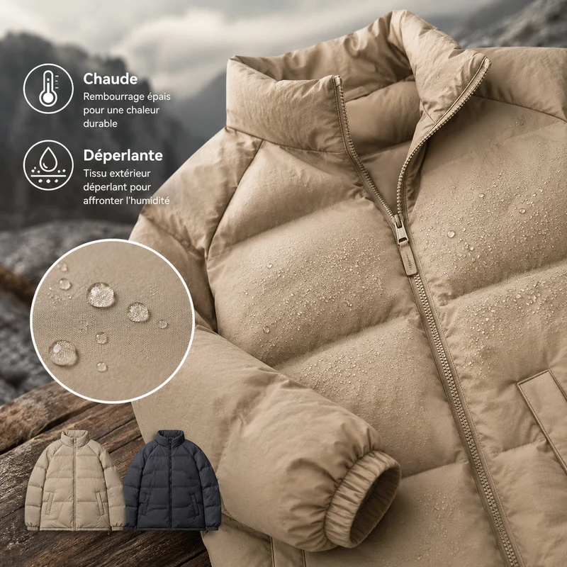 Doudoune randonnée homme chaude imperméable