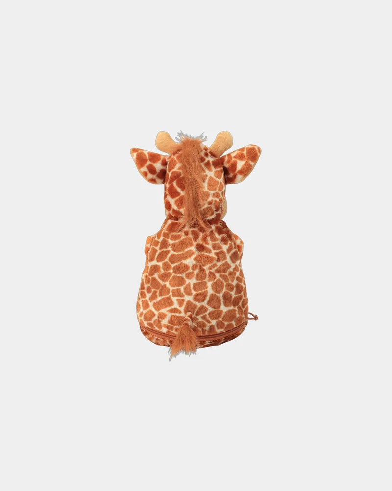 Peluche zippée Girafe polyester à personnaliser