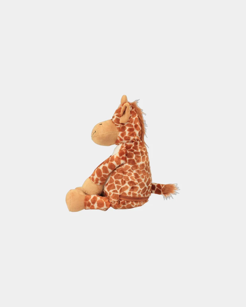 Peluche zippée Girafe polyester à personnaliser