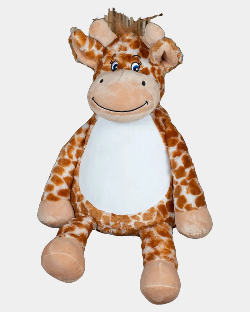 Peluche zippée Girafe polyester à personnaliser