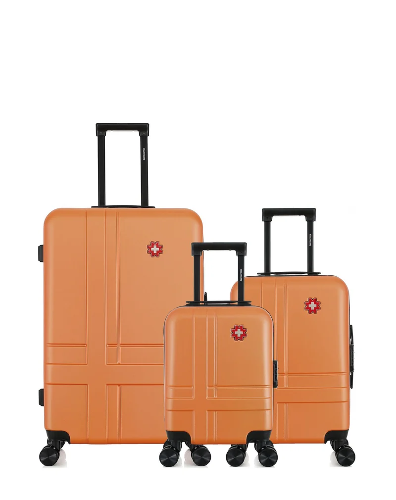 Lot de 3 Valises Rigides Grand Format, Cabine et Cabine XXS USTER