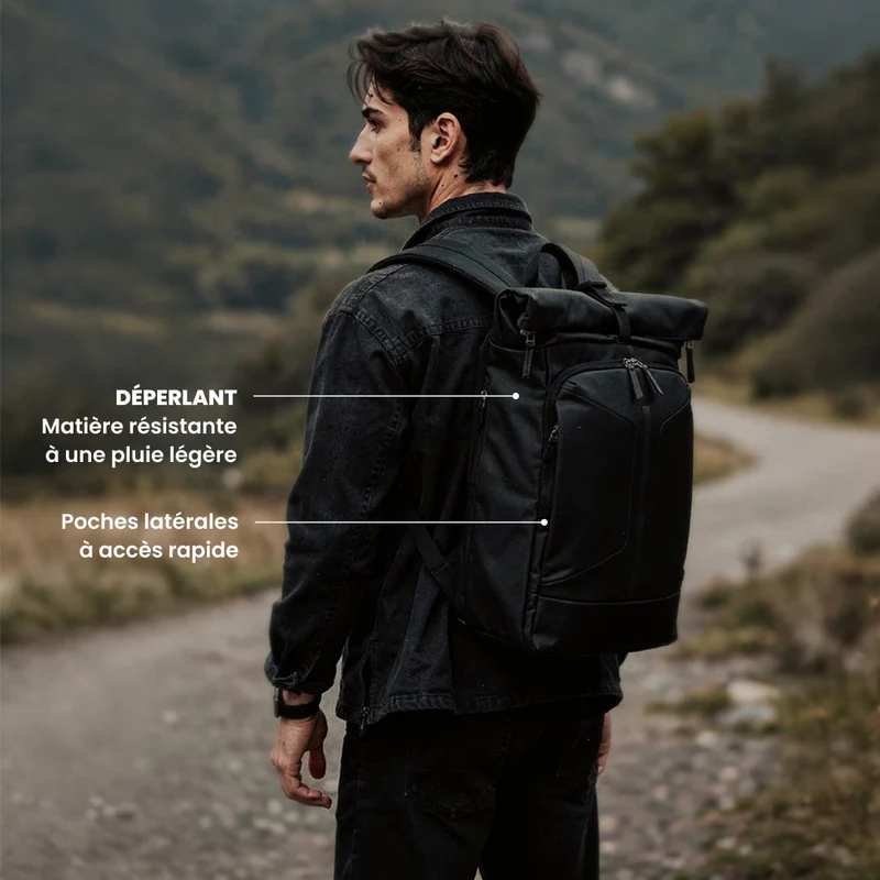 Sac à dos Rolltop - Obsidian Jump | Extensible