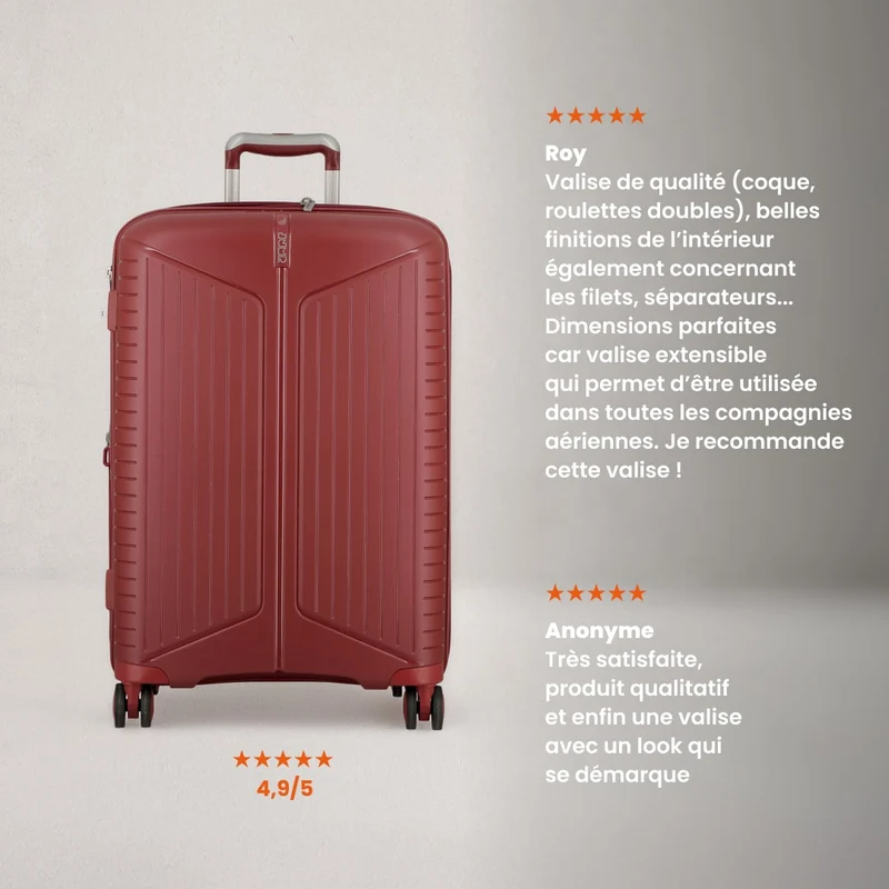 Valise large 76 cm - Evaé Jump | Organisation facile