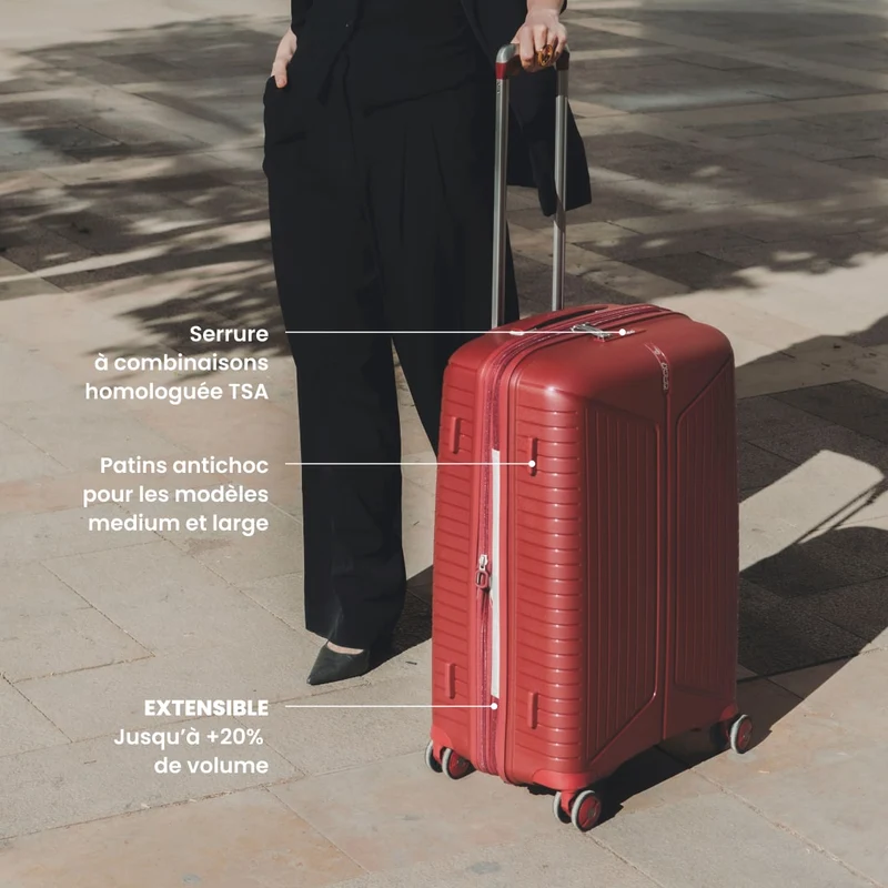 Valise cabine + 55x40 cm - Evaé Jump | Extensible +20 %