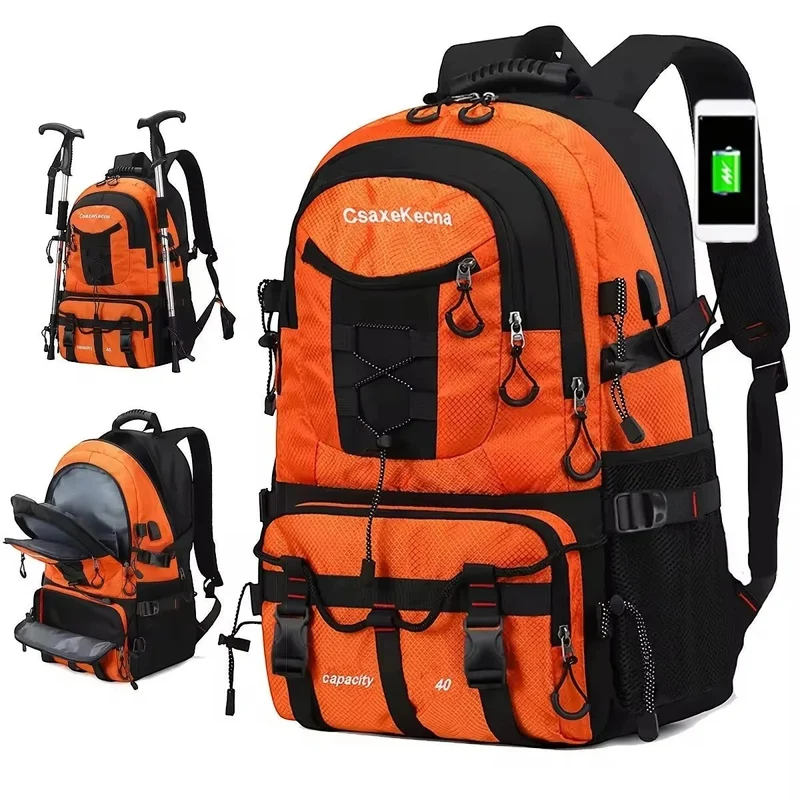 Sac à dos trekking imperméable avec port USB grande capacité