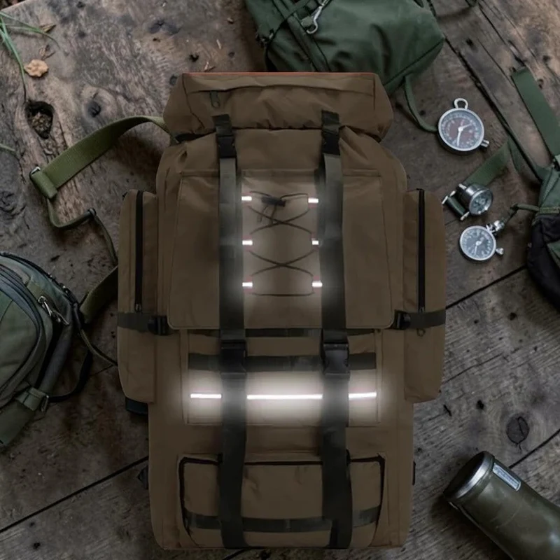 Sac à dos randonnée 130L avec bande réfléchissante