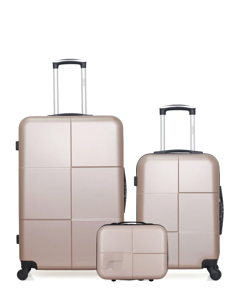 Lot de 3 bagages rigides grand format, cabine et vanity CORONADO