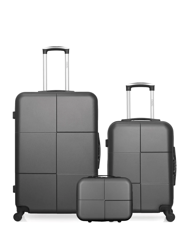 Lot de 3 bagages rigides grand format, cabine et vanity CORONADO