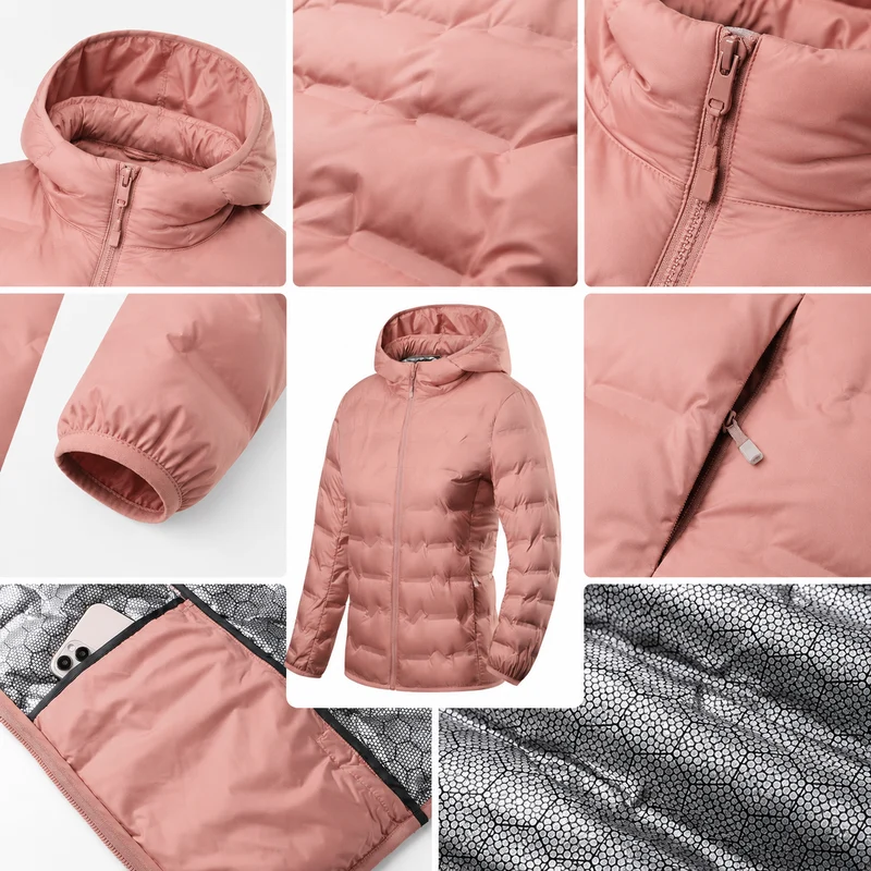 Doudoune randonnée femme chaude à capuche