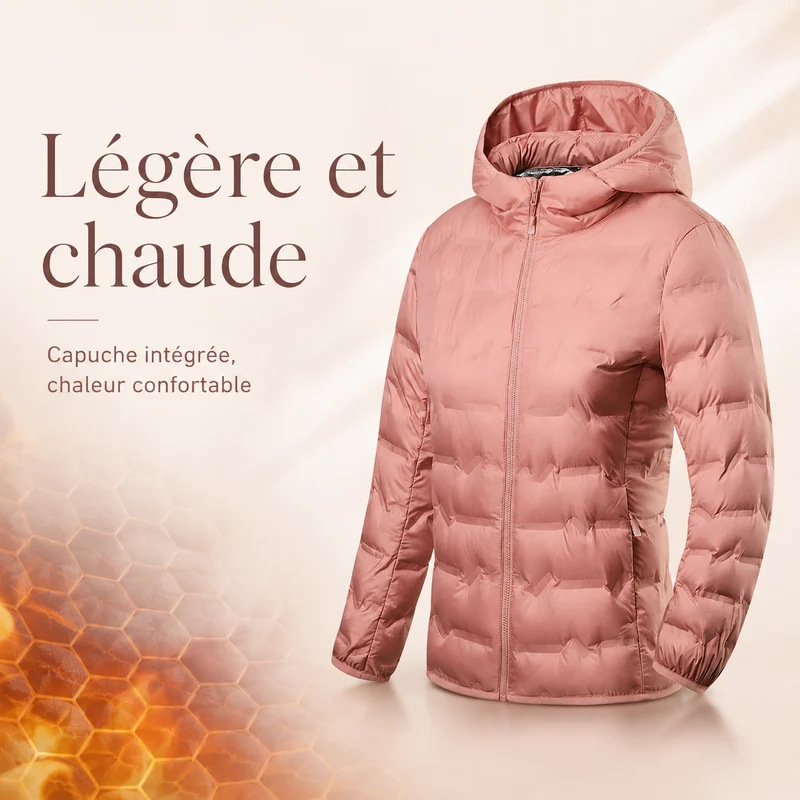 Doudoune randonnée femme chaude à capuche
