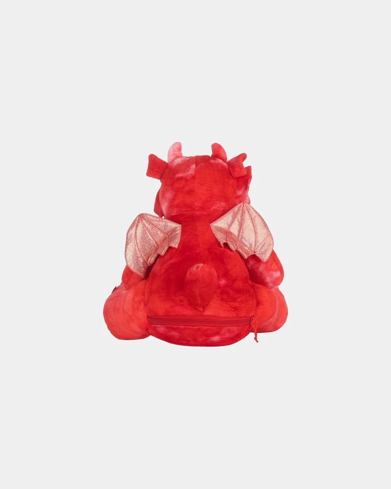 Peluche dragon 39 cm zippée à personnaliser